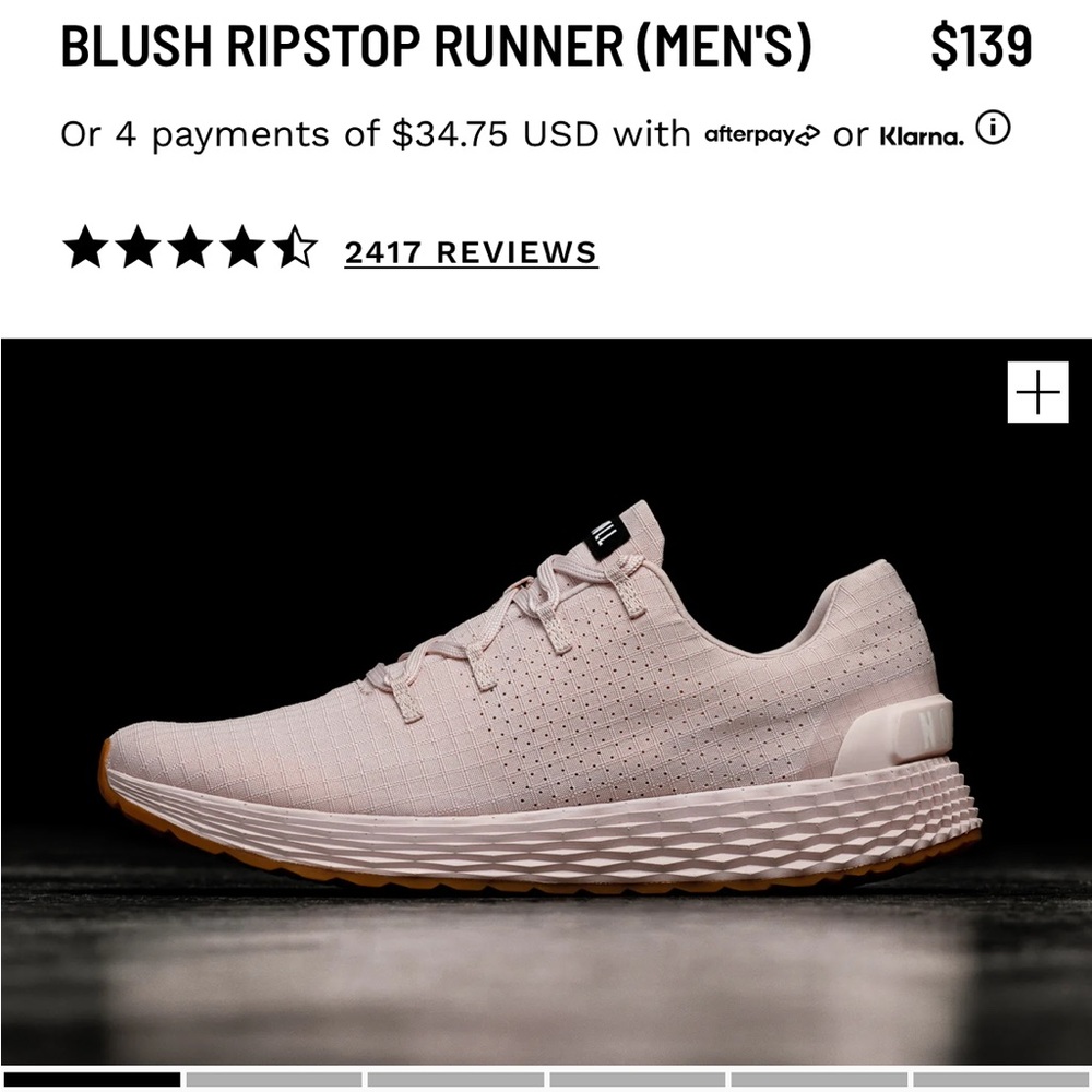 Womens nobull blush runner 7.5 like new